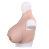 CrossGearX Buste Seins réalistes Coton Col haut Bonnet D